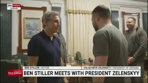 Actor Ben Stiller 'Meet The' Actor President Zelensky, I can hear Mockingbirds singing .......