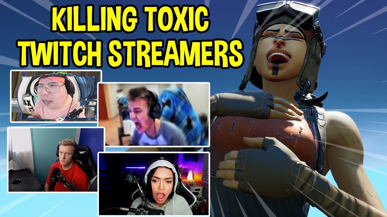 KILLING TOXIC TWITCH STREAMERS # (Funny Reactions) - Fortnite.