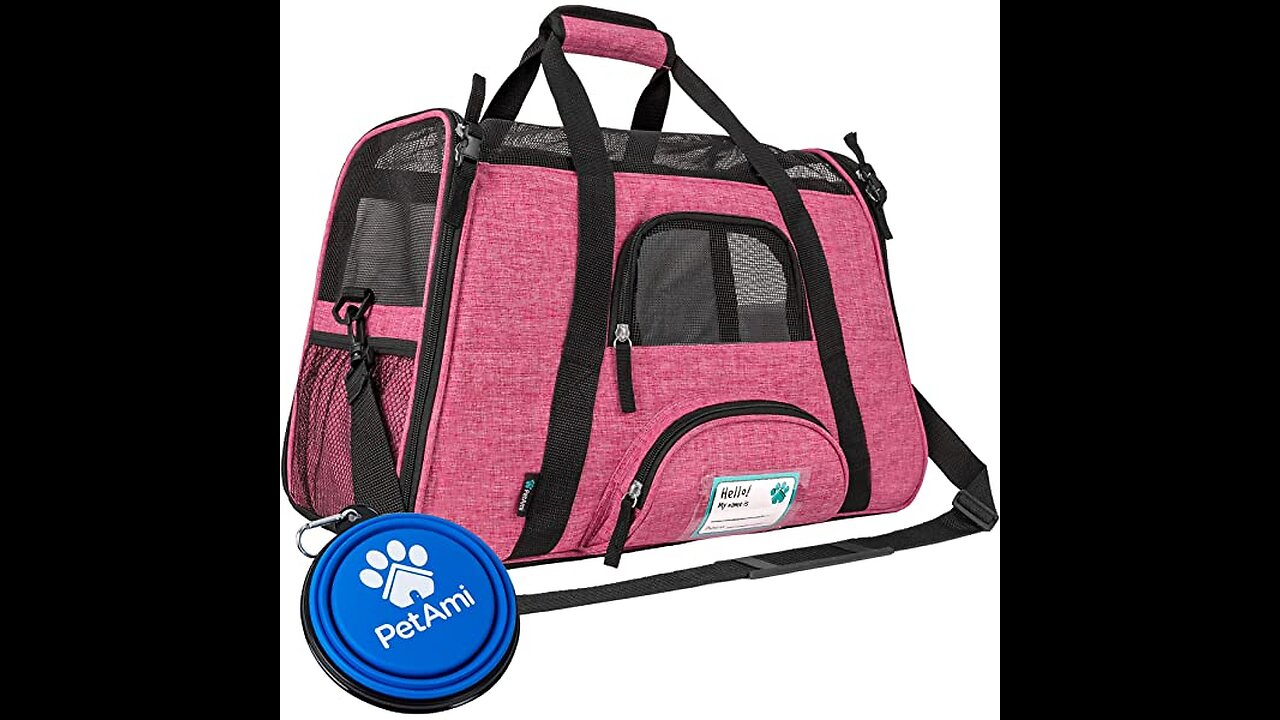 Pnimaund Pet Carrier Airline Approved, Small Dog Carrier with Upgrade Zippers and Reflective St...