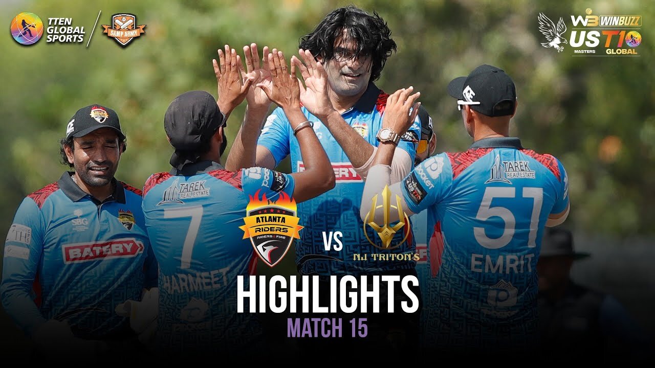 Match 15 Highlights: Atlanta Riders vs New Jersey Triton's | US Masters T10 2023