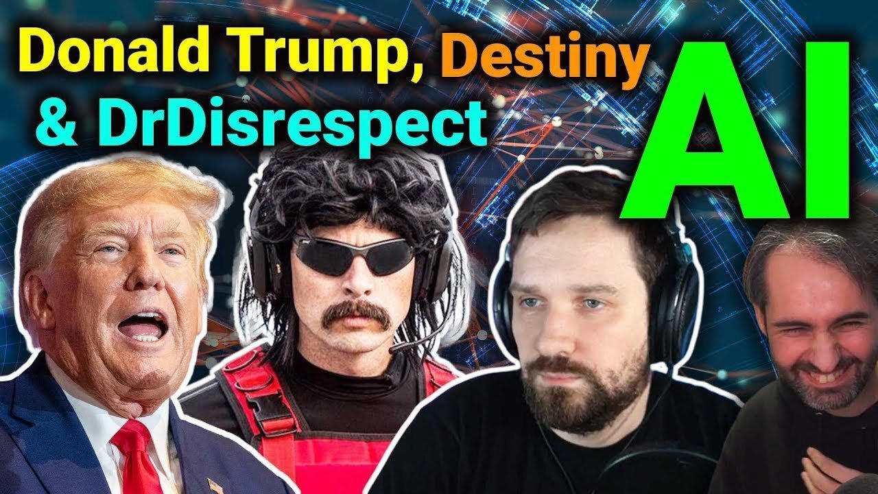 🔴 AI Donald Trump, AI Dr Disrespect & AI Destiny on The Athene AI Show (Parody)