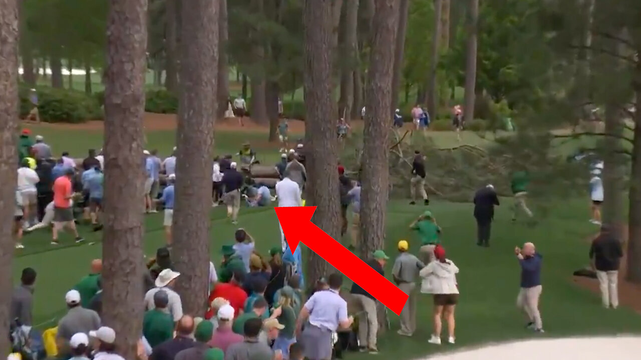 Massive Pine Tree Falls Over At the Masters