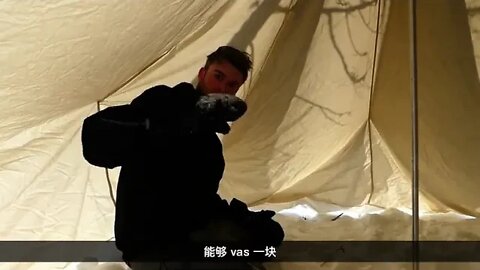 Camping in the wild in the cold winter 6
