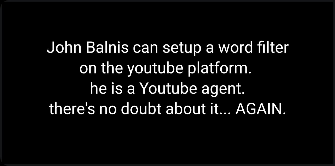 JOHN BALNIS YOUTUBE AGENT.