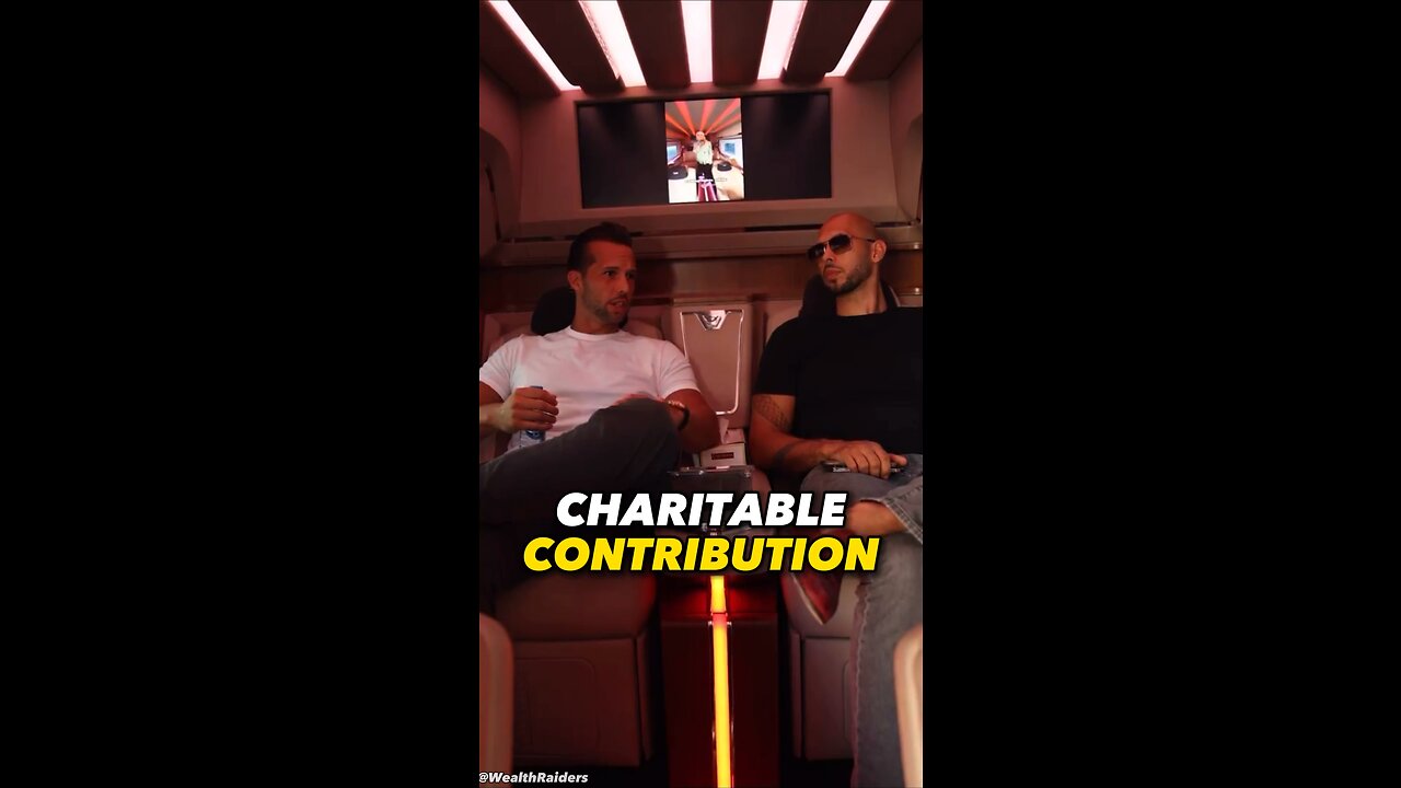 Tristan Tate on charitable contributions