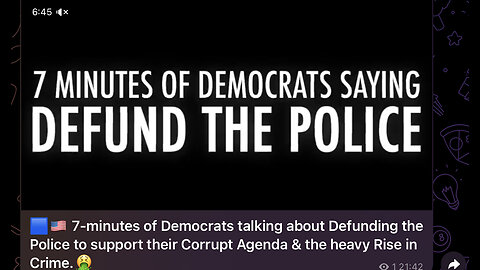 7mins of Dems talking about defunding police