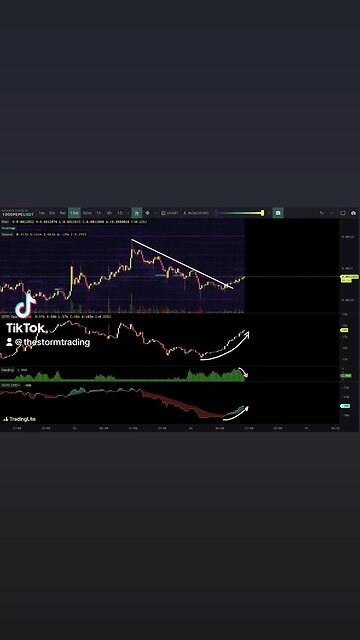 🚨#PEPE open interest starting to ramp. Looks like longs. Funding dropping a bit