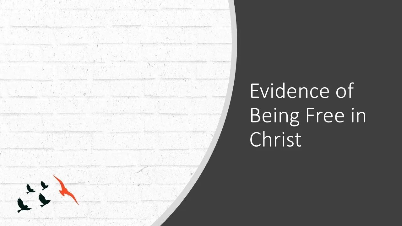 Evidence of Being Free in Christ