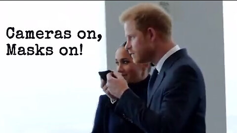 Camera on, mask on - Meghan & Harry