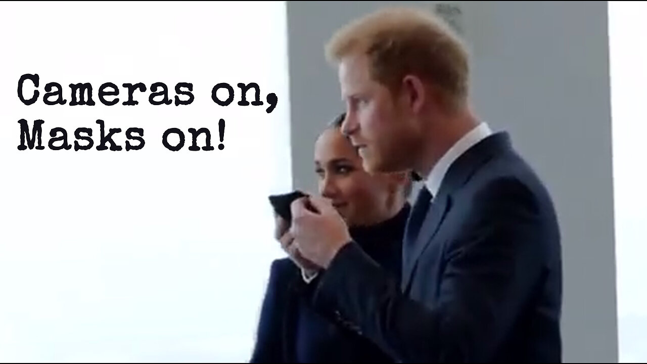 Camera on, mask on - Meghan & Harry
