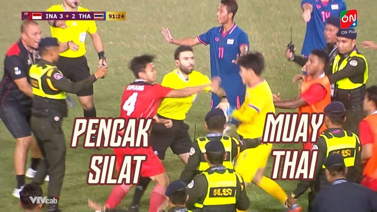 😂🤣FOOTBALL SEA Games 2023 Pencak Silat Indonesia Vs Thailand Muay Thai😂🤣😂