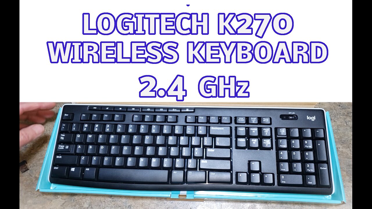 Logitech K270 Full Size Wireless Keyboard, Windows, 2 4 GHz