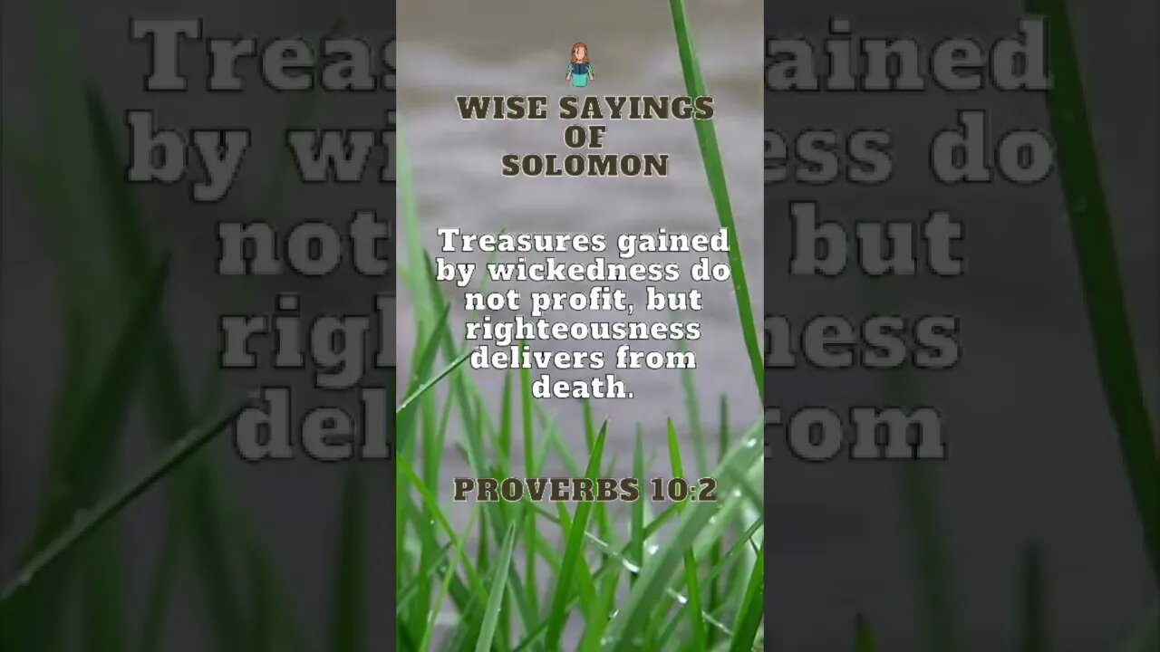 Wise Sayings of Solomon | Proverbs 10:2