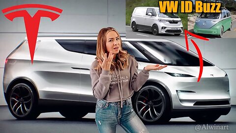 Tesla Robo Van vs VW ID Buzz; Electric Van-off