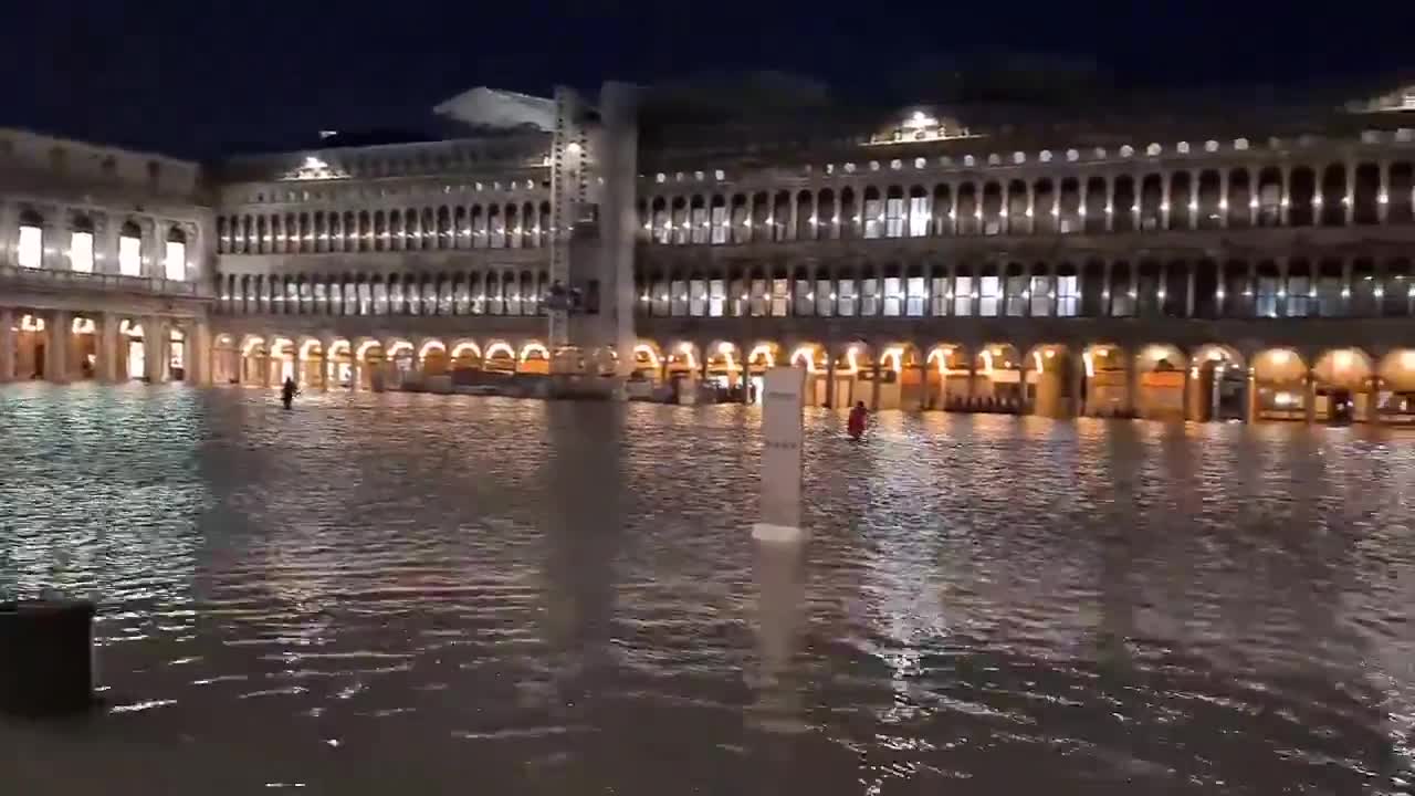 Flooding in St. Mark's Square in Venice causes massive damage