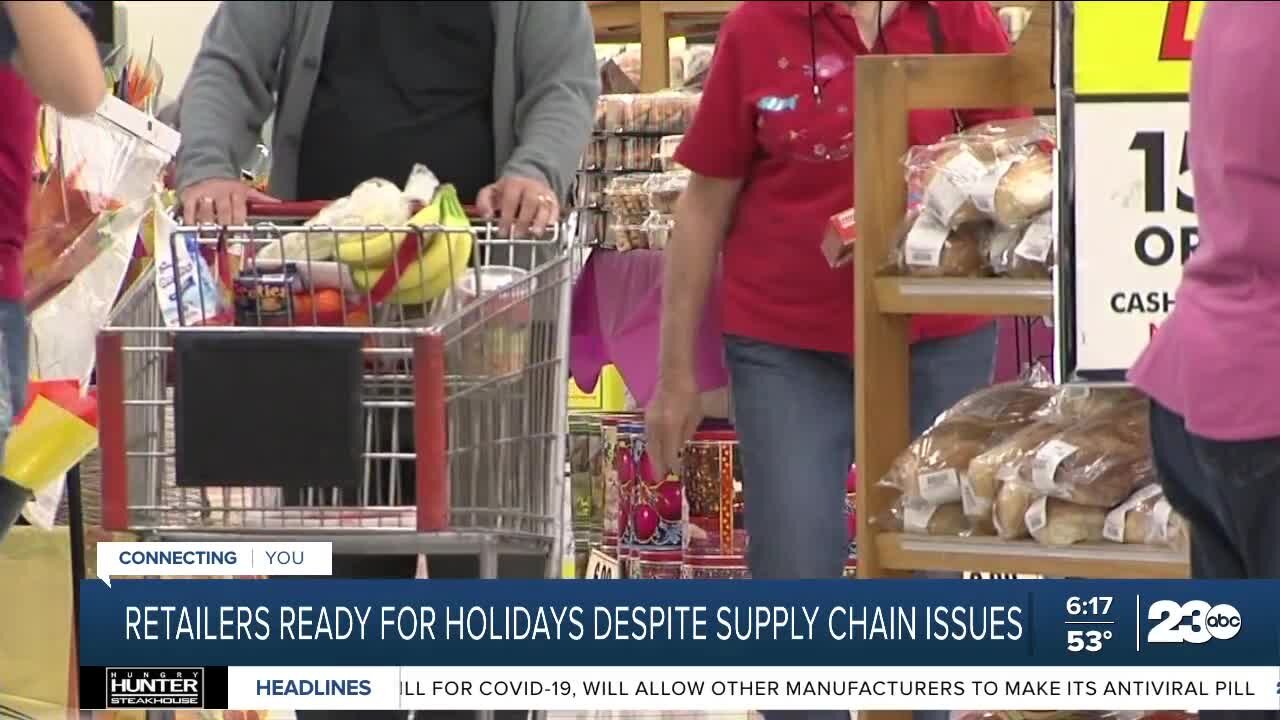 Major retailers say they're prepared for holiday shoppers despite supply chain issues