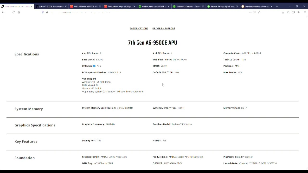 AM4 por menos de 200 Reais A6 9500E