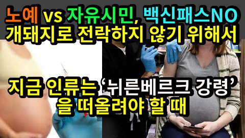 [#337] 노예 vs 자유시민, 백신패스NO.. 개돼지로 전락하지 않기 위해서 - 지금 인류는 ‘뉘른베르크 강령’을 떠올려야 할 때