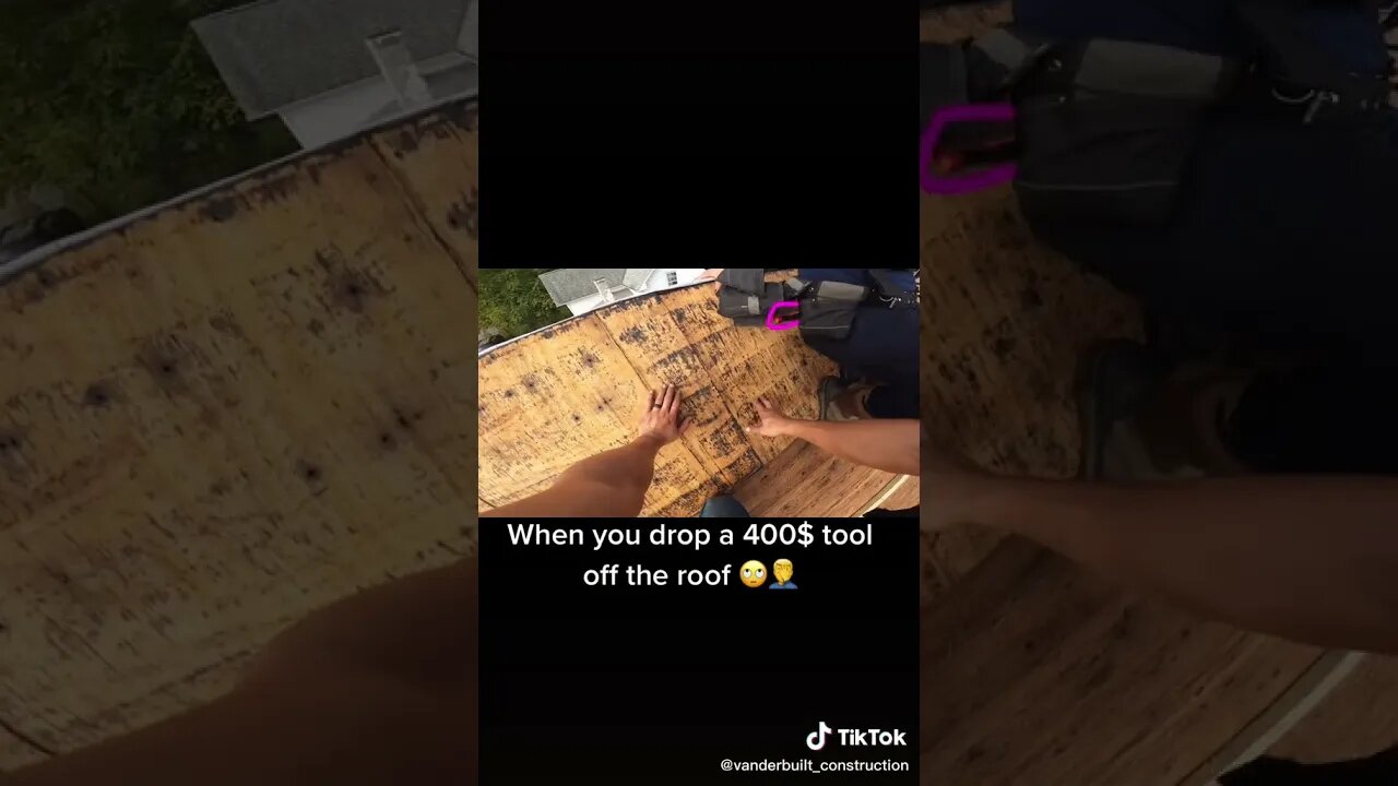 Dropping A $400 Tool Off The Roof tiktok vanderbuilt construction