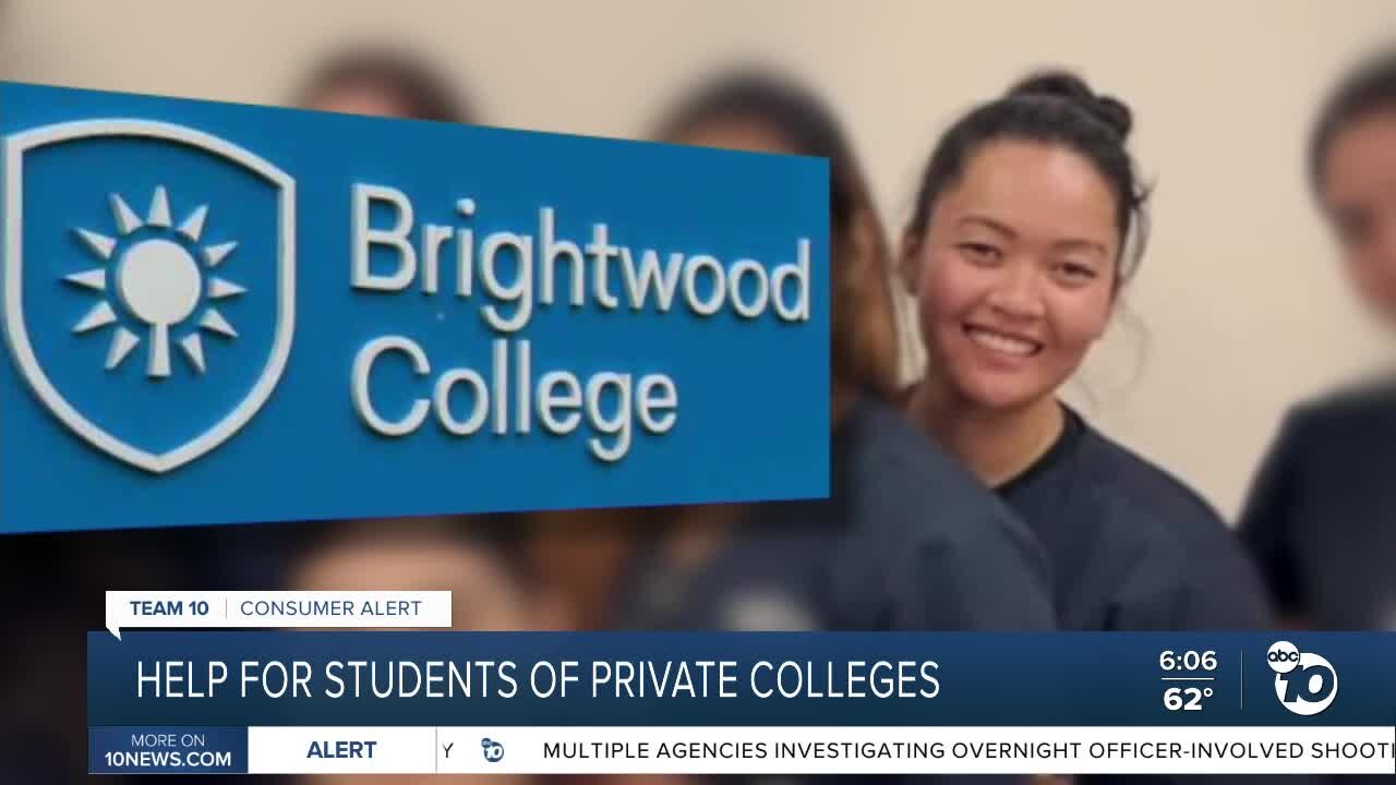 Consumer alert: Help for students of closed private colleges