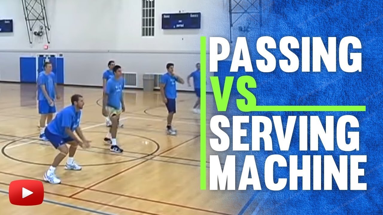 Volleyball Passing vs Serving Machine - Coach Al Scates (19 NCAA National Championships)