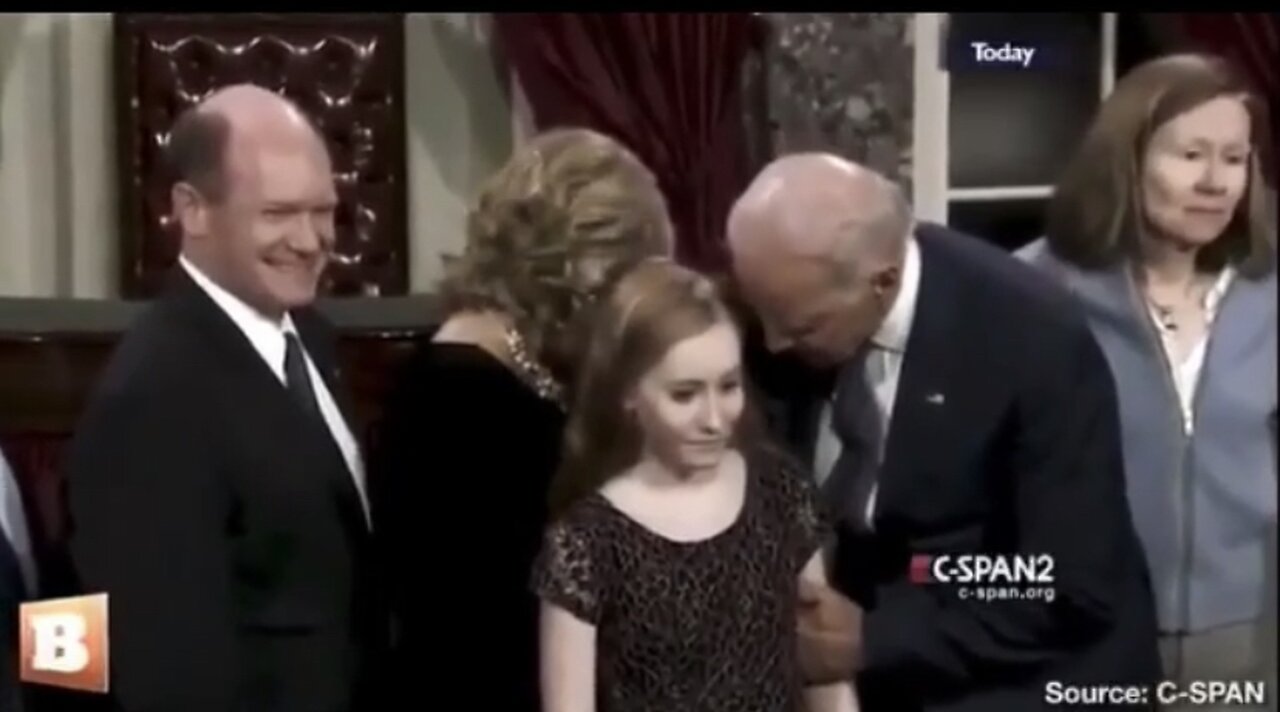 Biden the pedophile President who loves to feel up on children