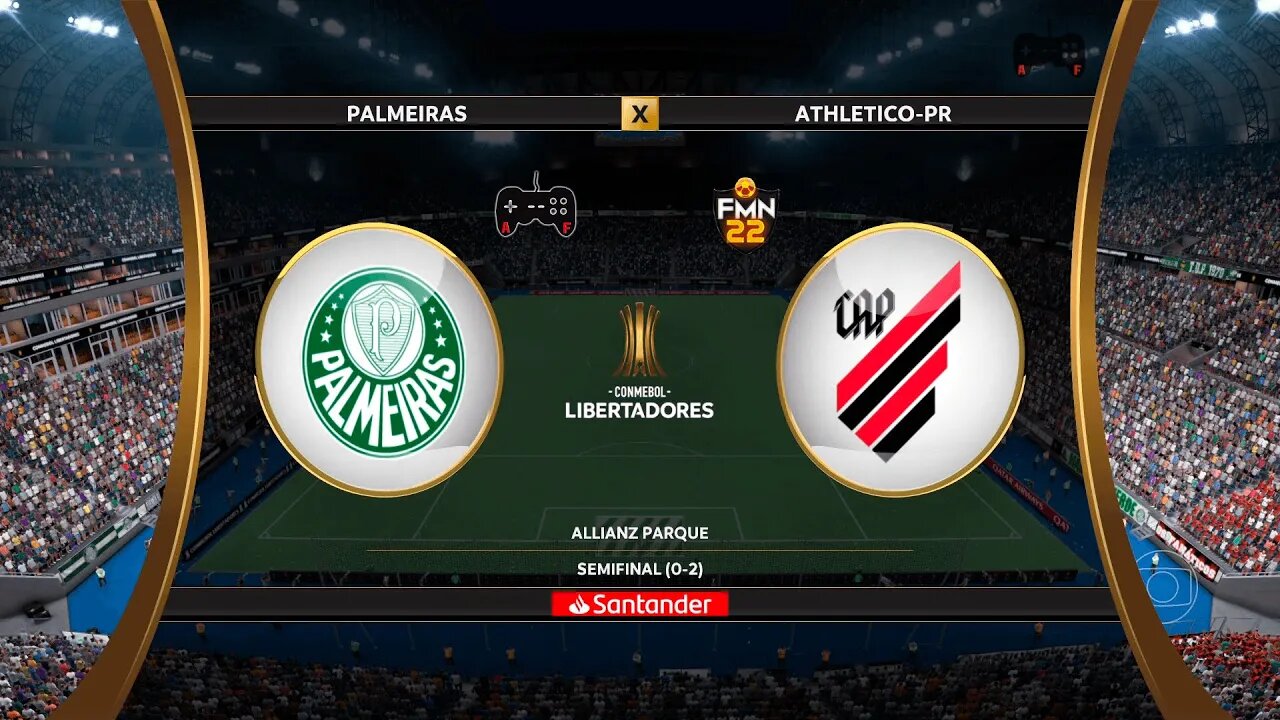 Libertadores 2022 - Palmeiras x Athletico PR | Semifinal (Volta) | FIFA 22 SIMULAÇÃO