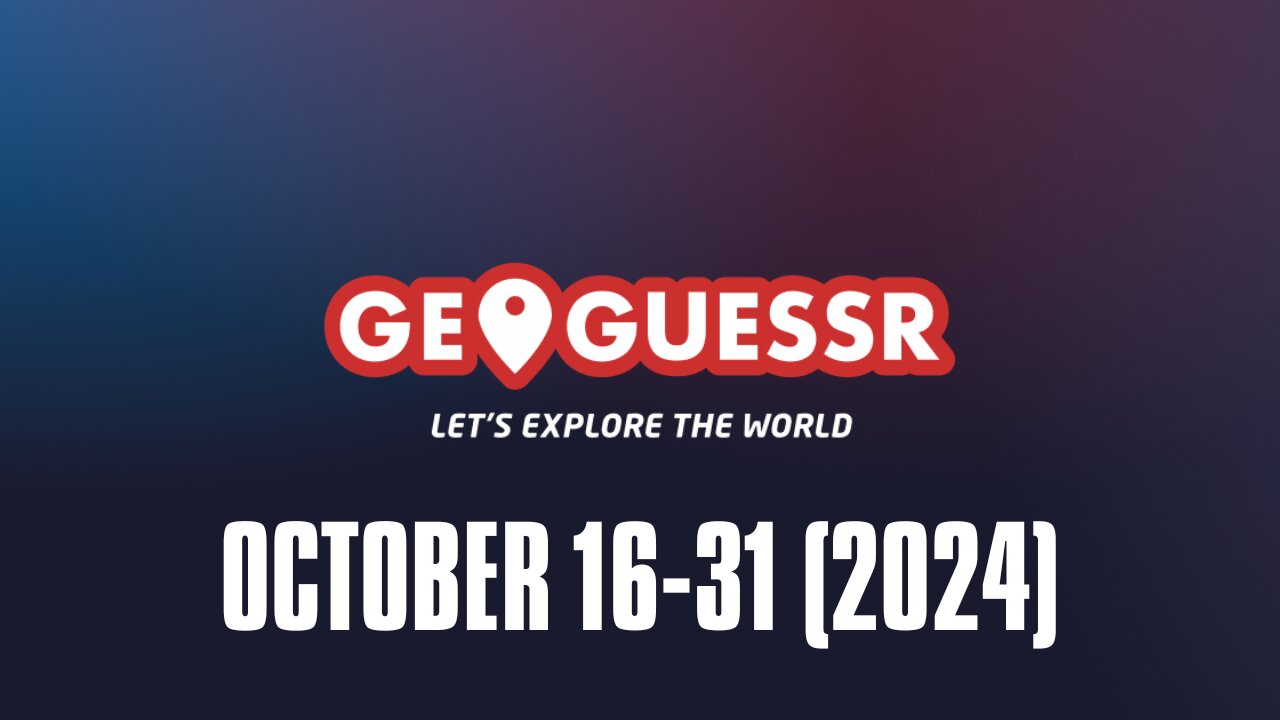 GeoGuessr Daily Challenge Livestream - October Edition 🌍 (16th - 31st)