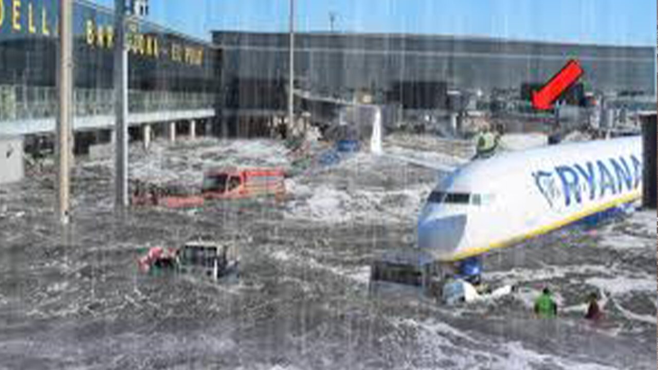 Barcelona airport and metro flooded, Spain on alert! Highways submerged as extreme rain strike