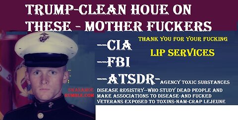 TRUMP CLEAN THESE HOUSES-CIA FBI ATSDR