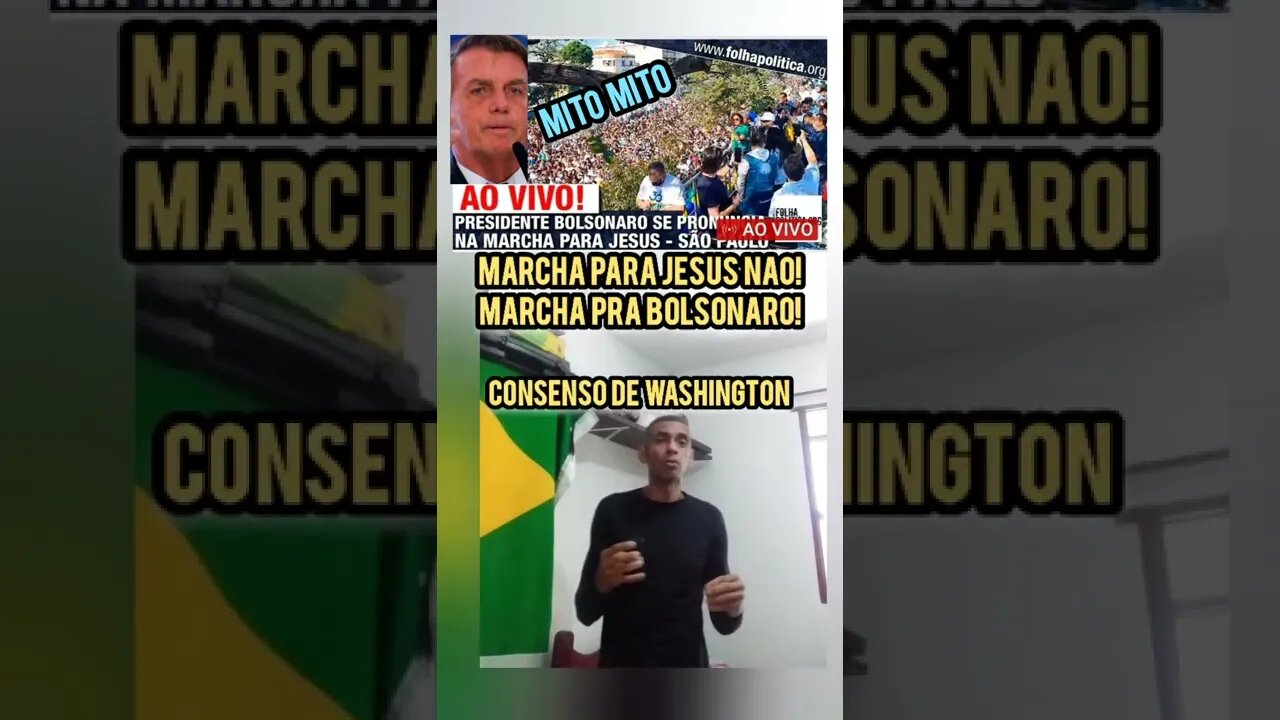 Bolsonaro MARCHA PRA JESUS! Adoração e louvor à Deus😂!