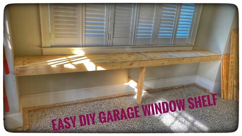 Garage Makeover Part 2 - DIY Garage Window Shelf