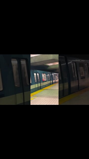 Vintage old Montréal metro departing #viralvideo #train #montreal #traintravel #travel #station