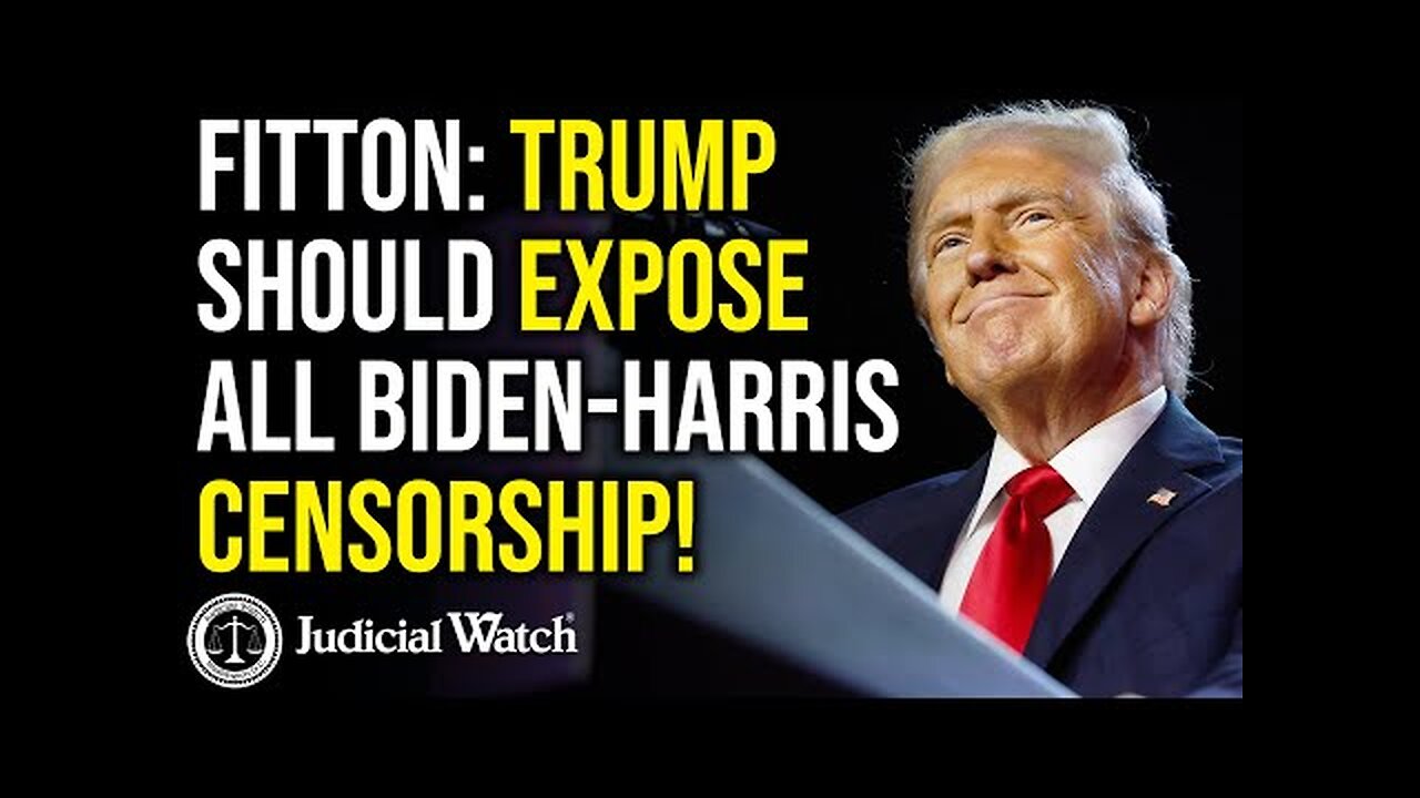 FITTON: Trump Should EXPOSE All Biden-Harris Censorship!