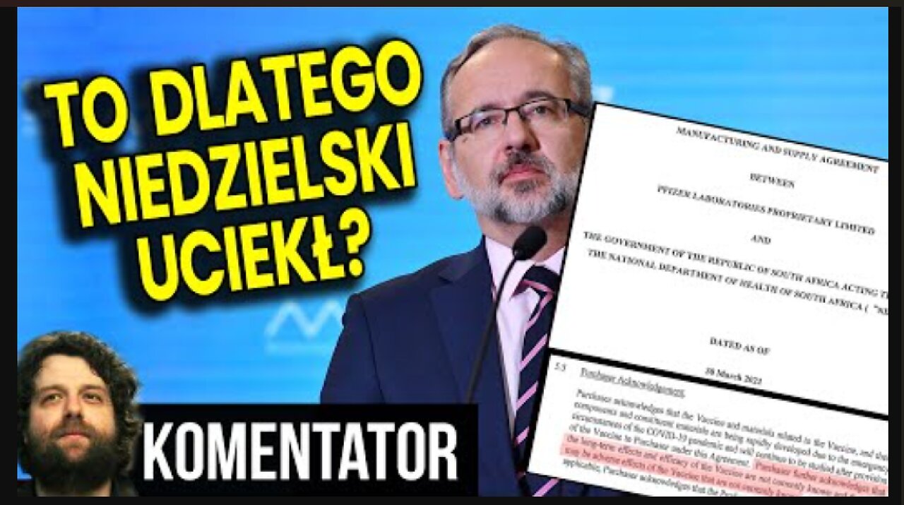 Wyciekła Umowa z Pfizer! Czy To Dlatego Niedzielski Uciekł z Ministra Zdrowia - Analiza