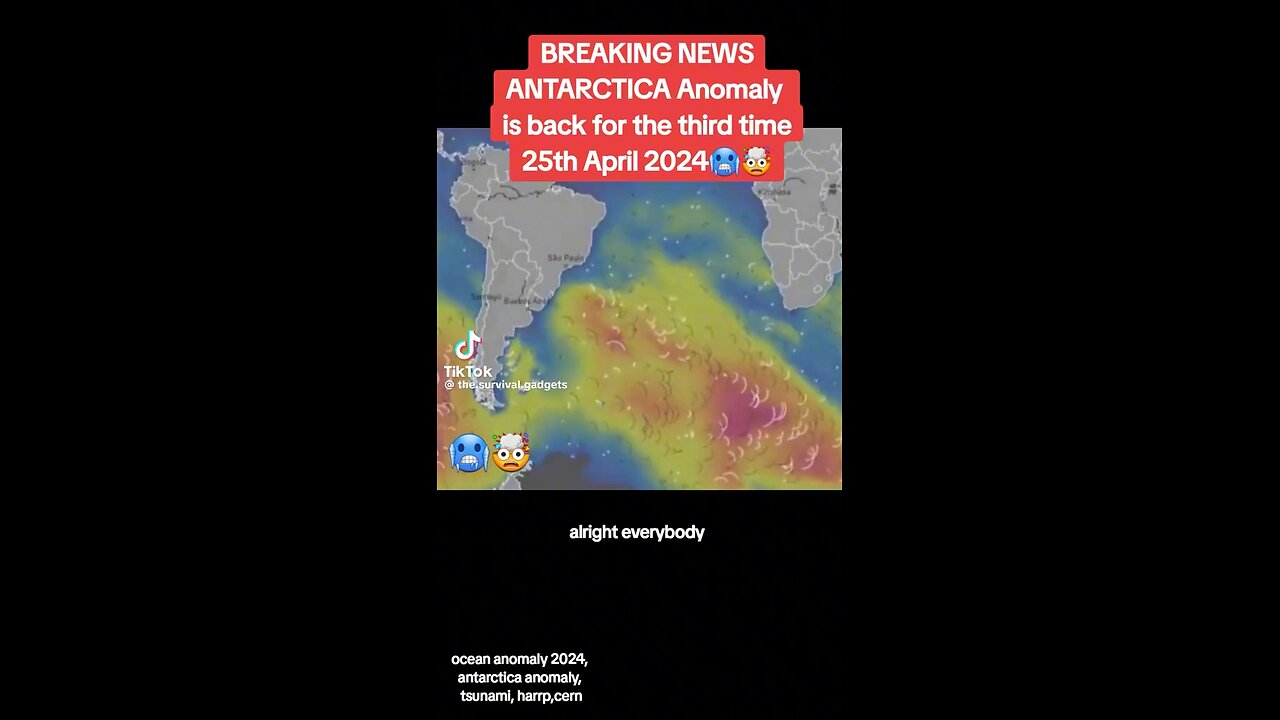 Breaking news, Antarctica, East Coast, something in the water showing up on radar