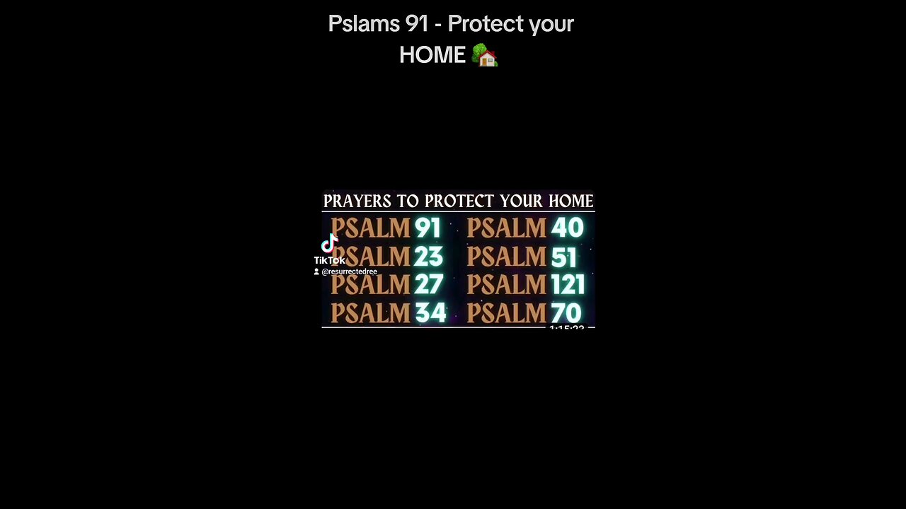 Pslams 91 Prayer- Protect your Home 🏡