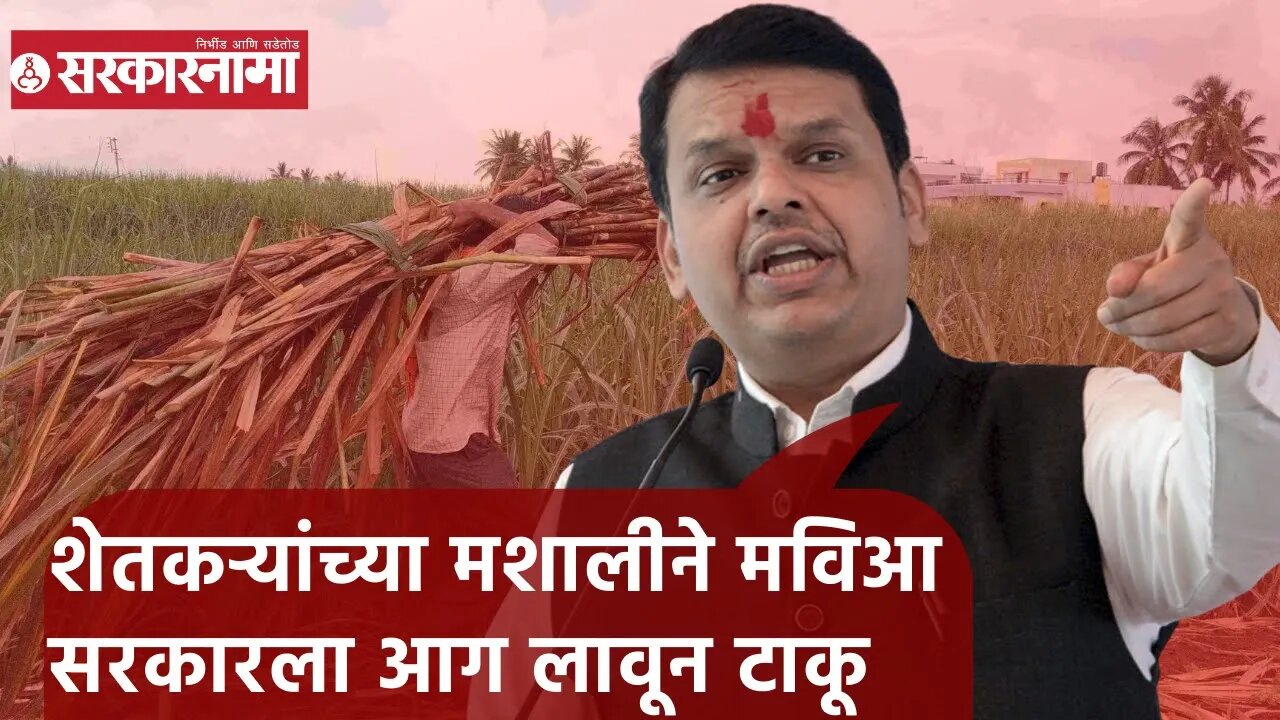 Devendra Fadnavis | शेतकऱ्यांच्या मशालीने मविआ सरकारला आग लावून टाकू - देवेंद्र फडणवीस | Sarkarnama