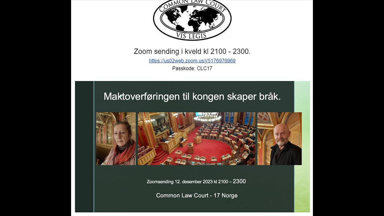 12.12.23 MAKTOVERFØRSEL TIL WHO? Exit WHO opplevelser fra Oslo Stortinget