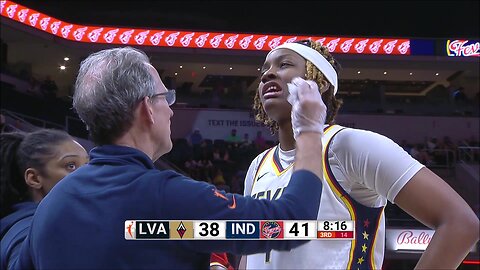 NaLyssa Smith Gets Bloody Lip After Getting Hit By Chelsea Gray | Las Vegas Aces vs Indiana Fever