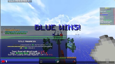 Grinding Hypixel Bedwars and Duels wins!