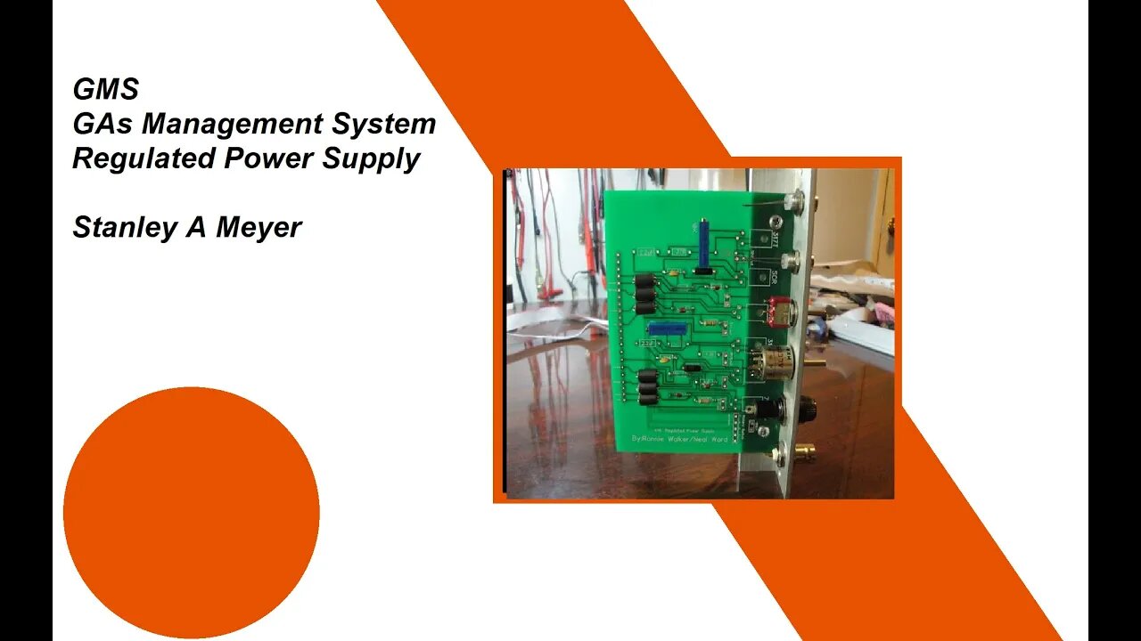 Stanley A Meyer GMS Regulated Power Supply Hydrogen on Demand Matrix