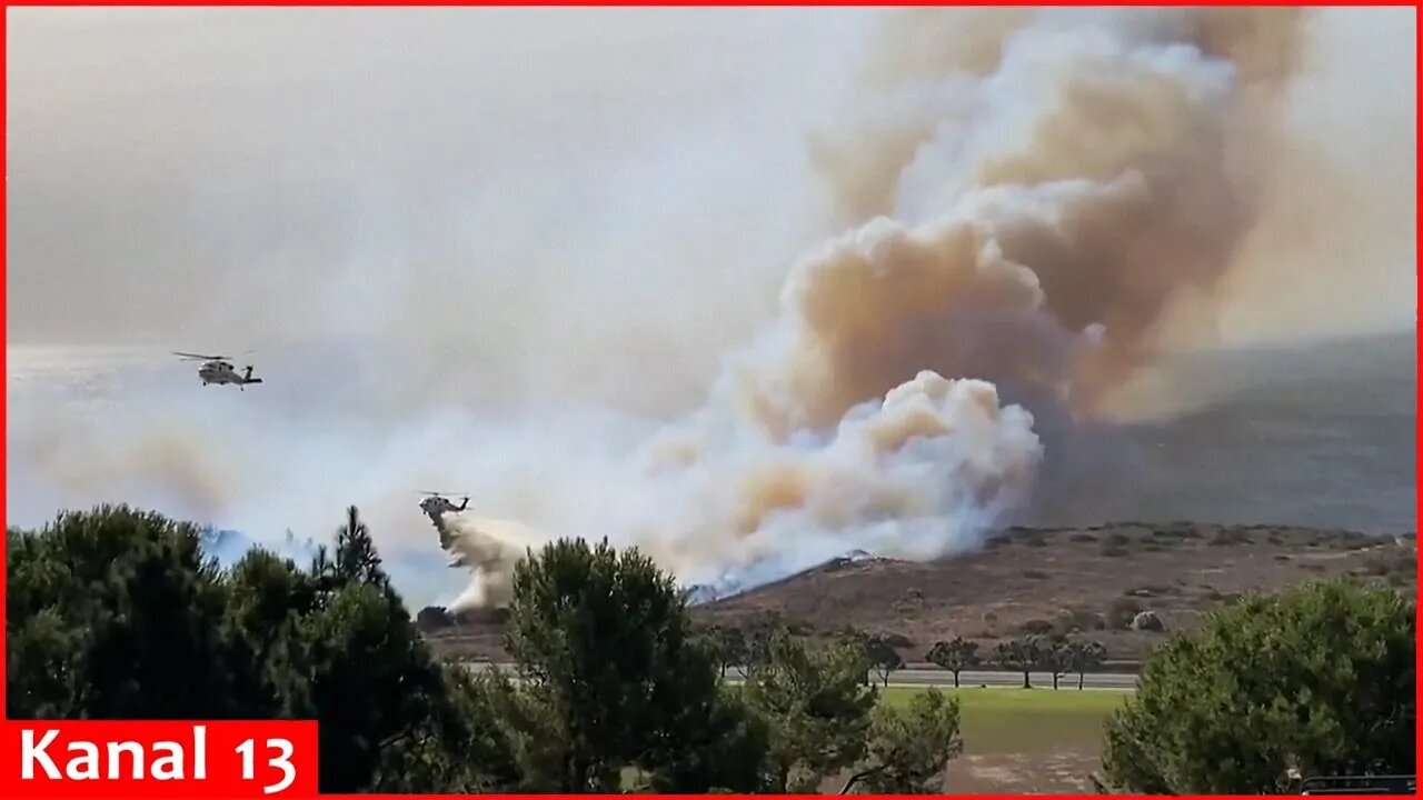 Firefighters rush to contain wind fueled wildfire near Malibu, California