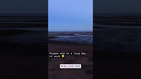 Relaxing at the beach after work