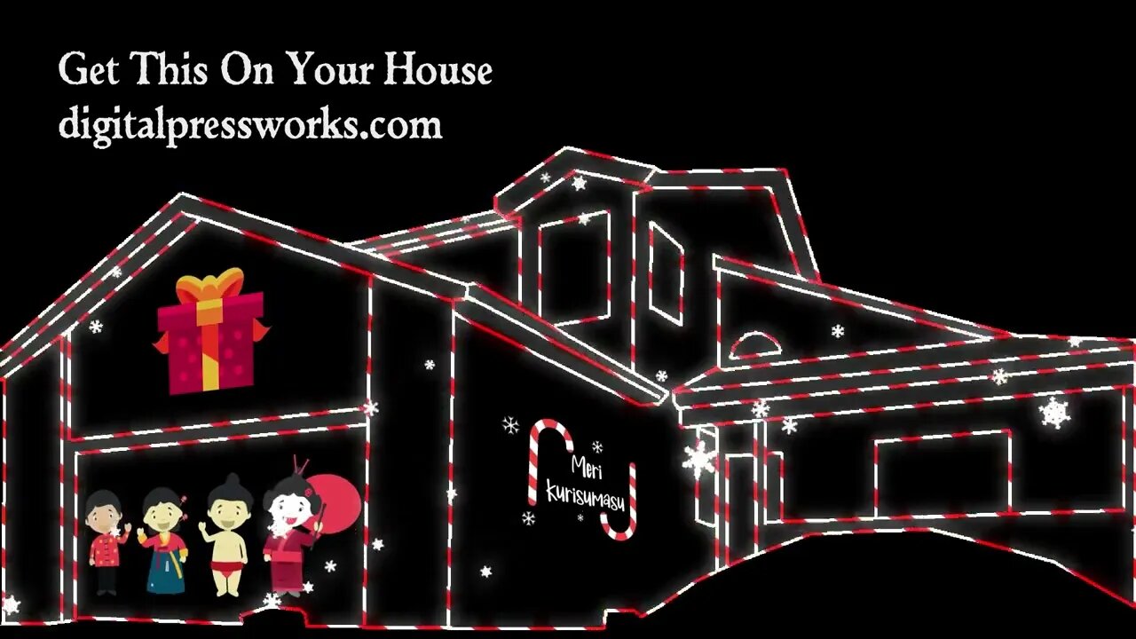 Its A Small World Holiday Christmas House Projection Mapping Video Sample