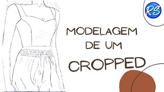 Como fazer o MOLDE de um CROPPED com Recorte Princesa - EP225