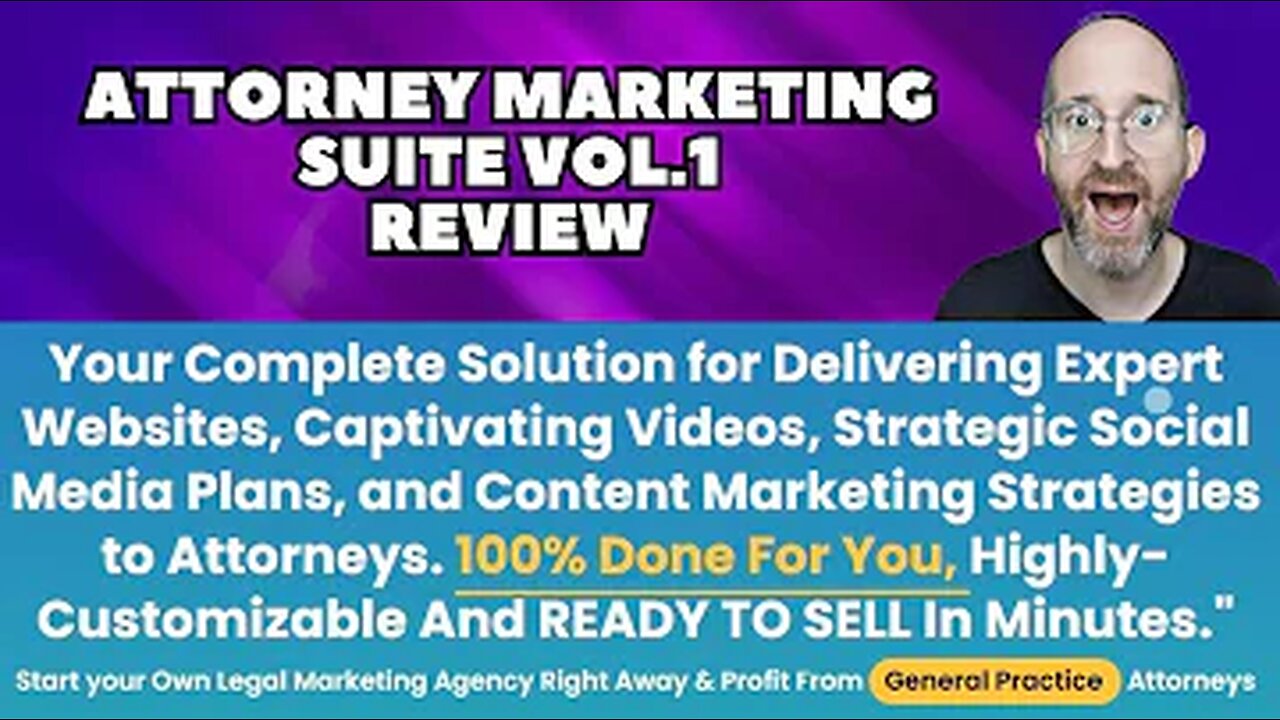 Attorney Marketing Suite Vol 1 review -🚀 Start your own Legal Marketing Agency today