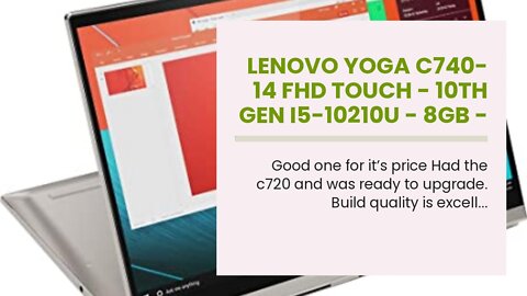 Lenovo Yoga C740-14 FHD Touch - 10th gen i5-10210U - 8GB - 256GB SSD - Mica