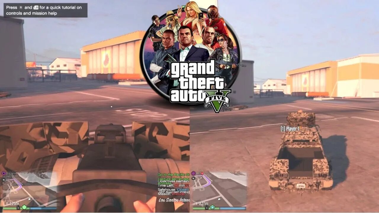 GTA 5 Split Screen - Multiplayer Coop Crackdown Mission [Gameplay #8]