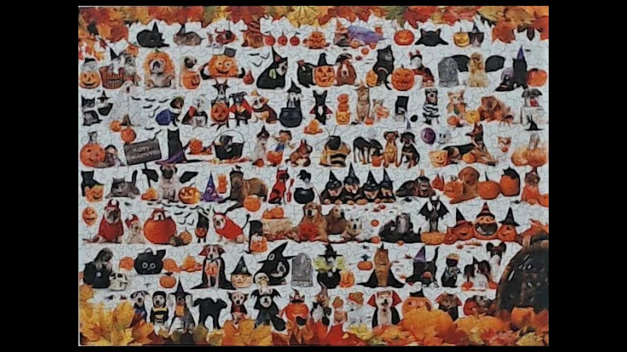 Halloween Pets Jigsaw Puzzle Time Lapse